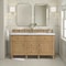 James Martin Vanities 60'' Double Vanity, Light Natural Oak w/ 3 CM White Zeus Quartz Top 424-V60D-LNO-3WZ - alternate 2